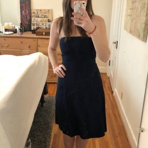 Navy blue JCrew strapless dress